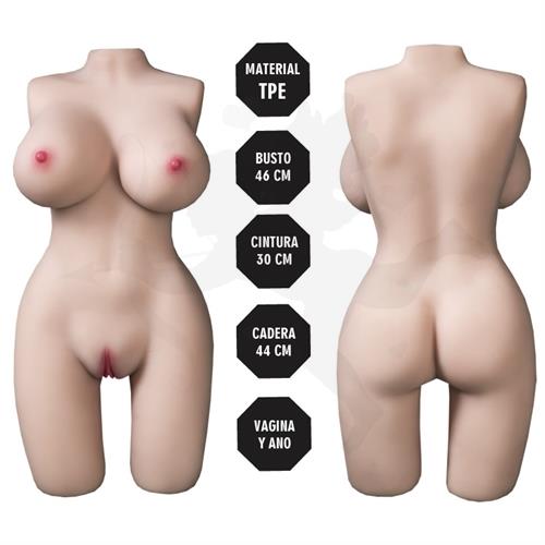 Torso Realista TPE con Senos Suaves y Vagina Hiper Realista