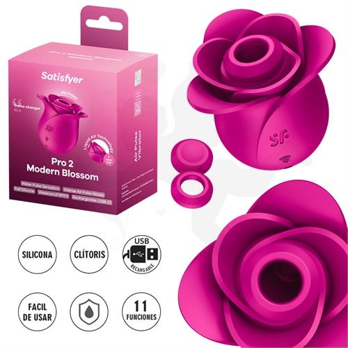 Pro 2 Modern Blossom Succionador con membrana de silicona y carga USB